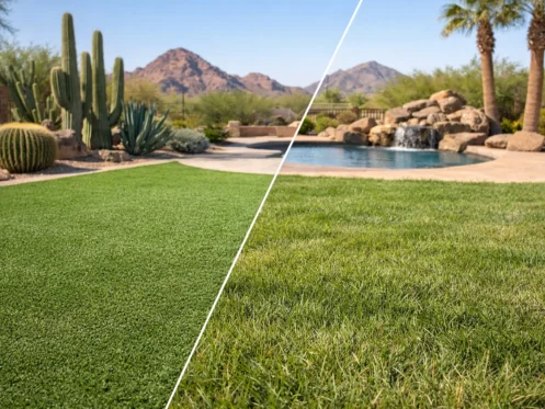 Artificial Turf vs Grass for Arizona Yards